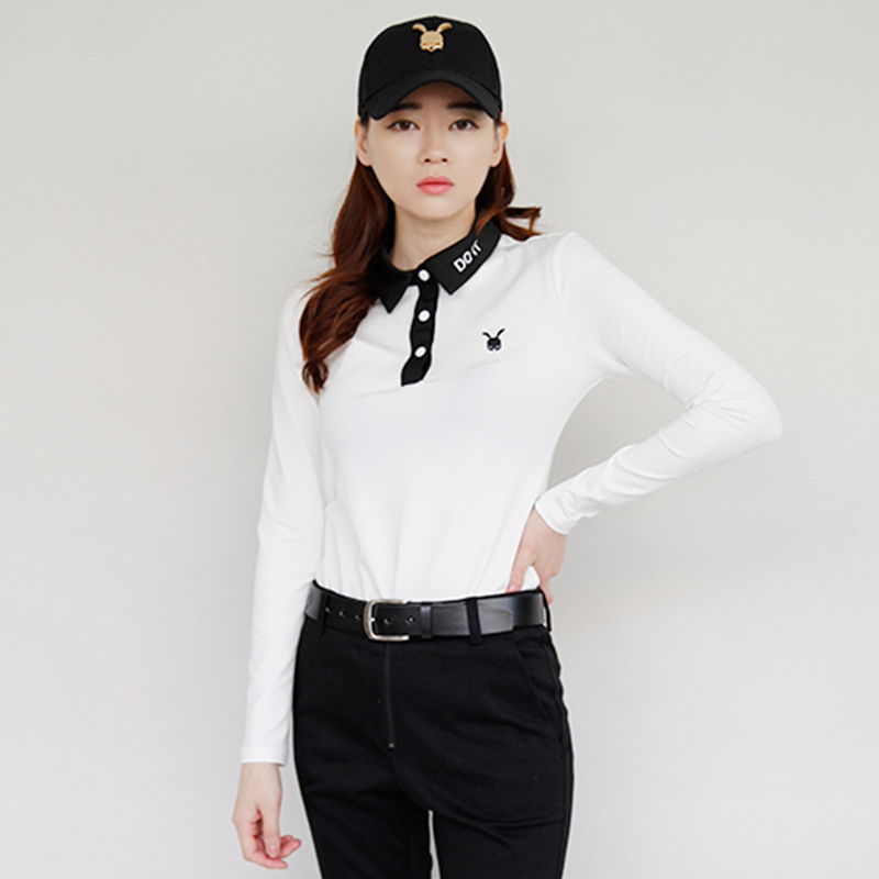 韩国2019秋冬品牌高尔夫球服装T恤上衣女装GOLF套装时尚速干